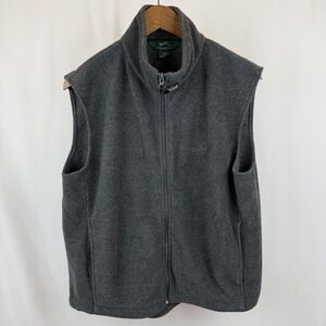 Woolrich Men's Medium Charcoal Gray Sherpa Fleece Lined Full‎ Zip Vest Size